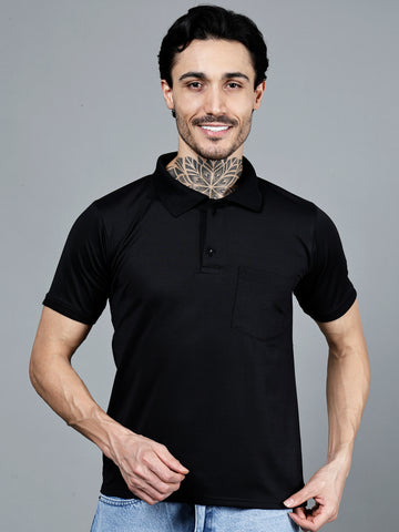 Vaijal Men's Casual Polo Half Sleeve Slim Fit Solid T-Shirt